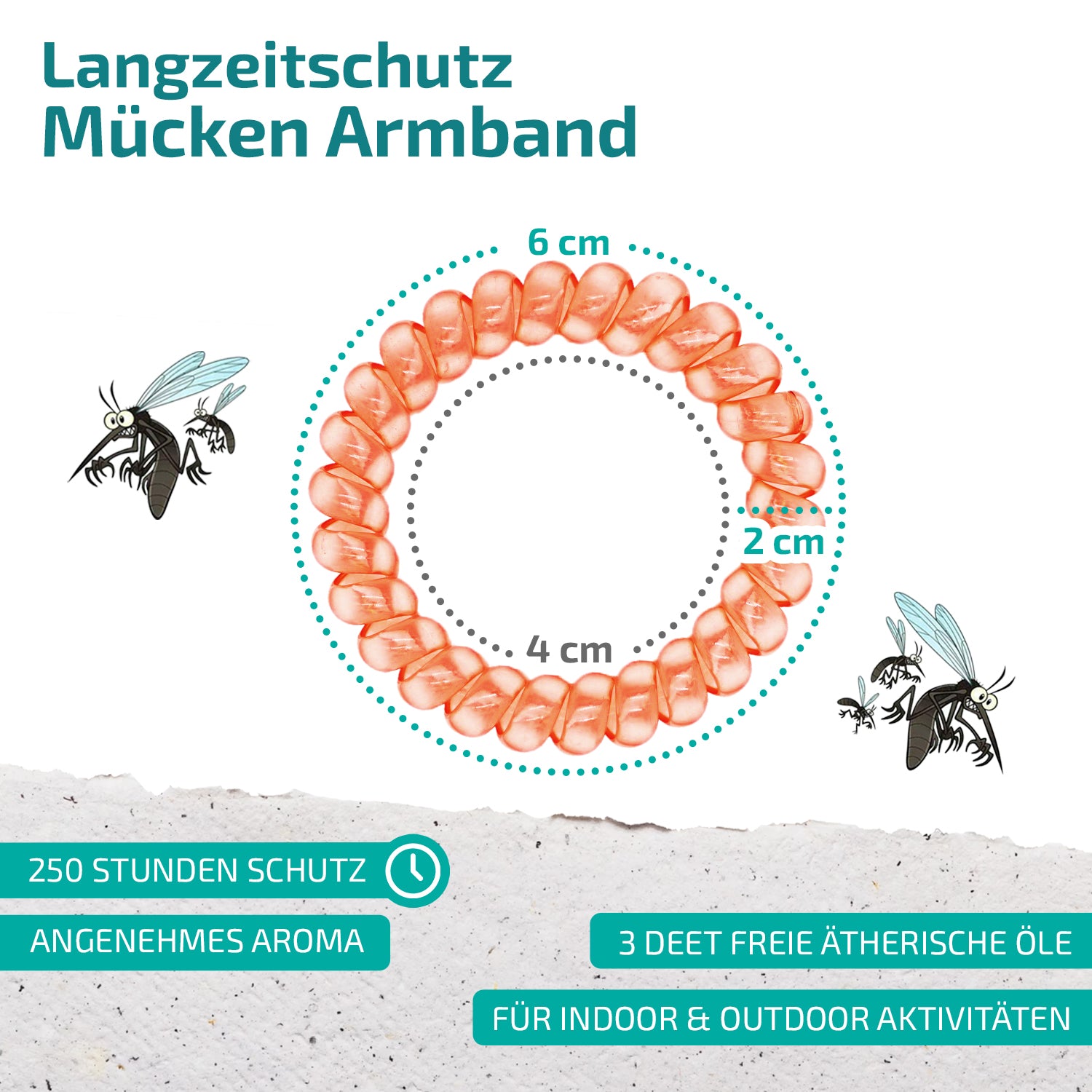 Mückenschutz Armband - 🍃 rein pflanzlich