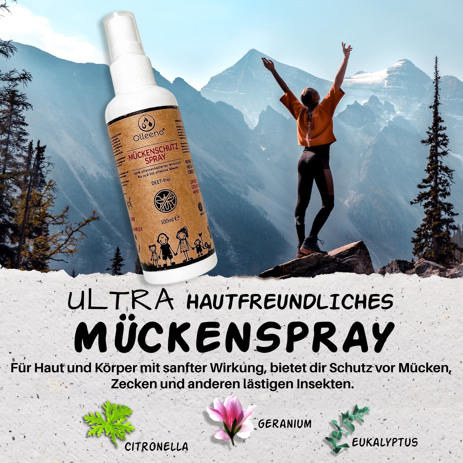 Mückenspray – 🍃 rein pflanzlich 100 ml